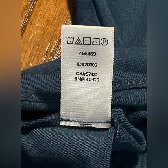 Loft Twist Back Tee women’s L teal blue classic staple wardrobe teacher V-neck - Picture 10 of 13